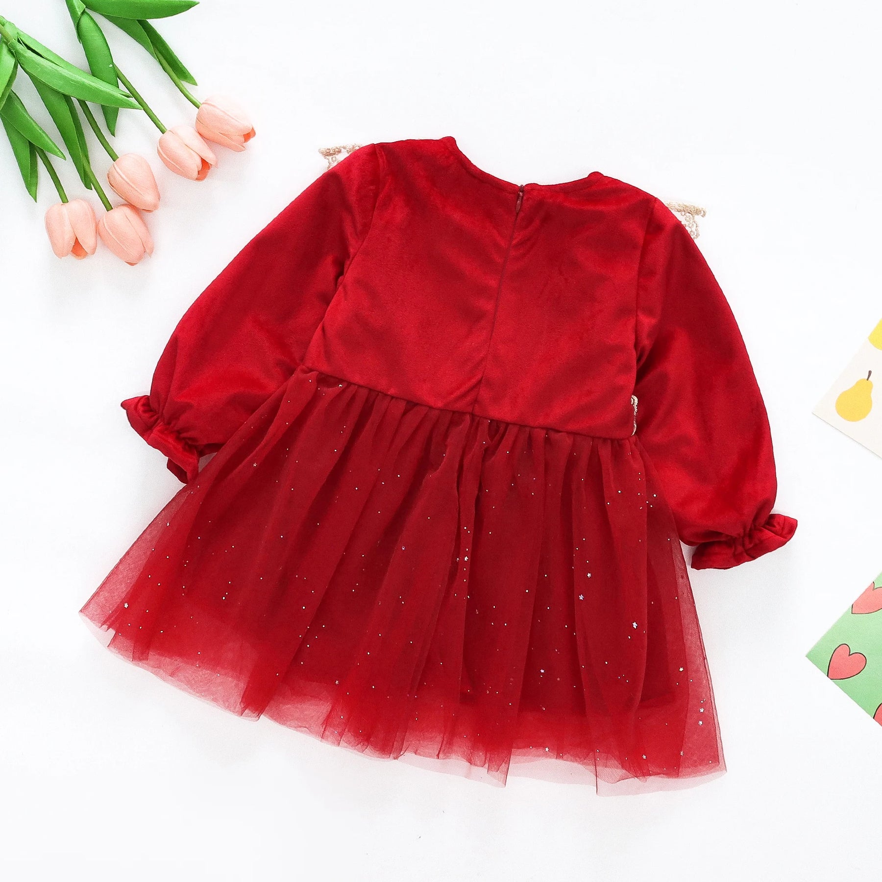 Weihnachts-Baby-Samtkleid