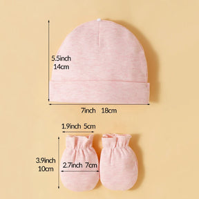3 Piece Baby Hat and Gloves Kit