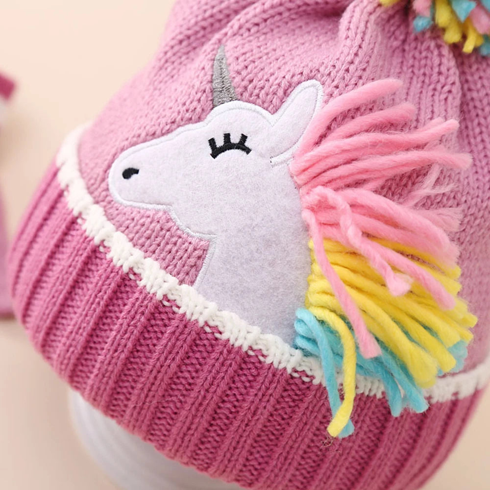 Unicorn Hat and Glove Set