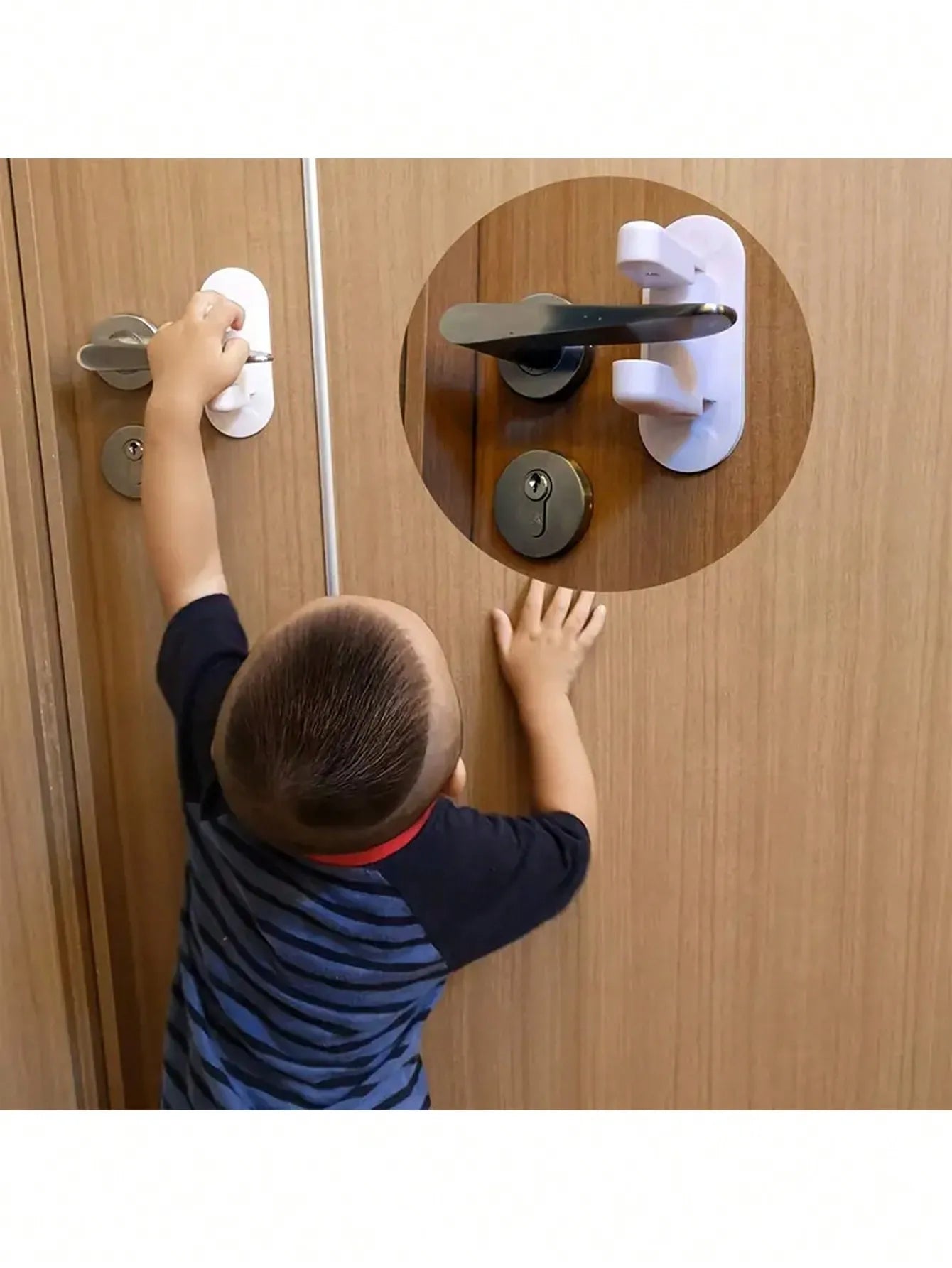 Children's Door Lever Lock, Segurança para Crianças, Home Protection Lock, 3m Adhesive, 1Pc